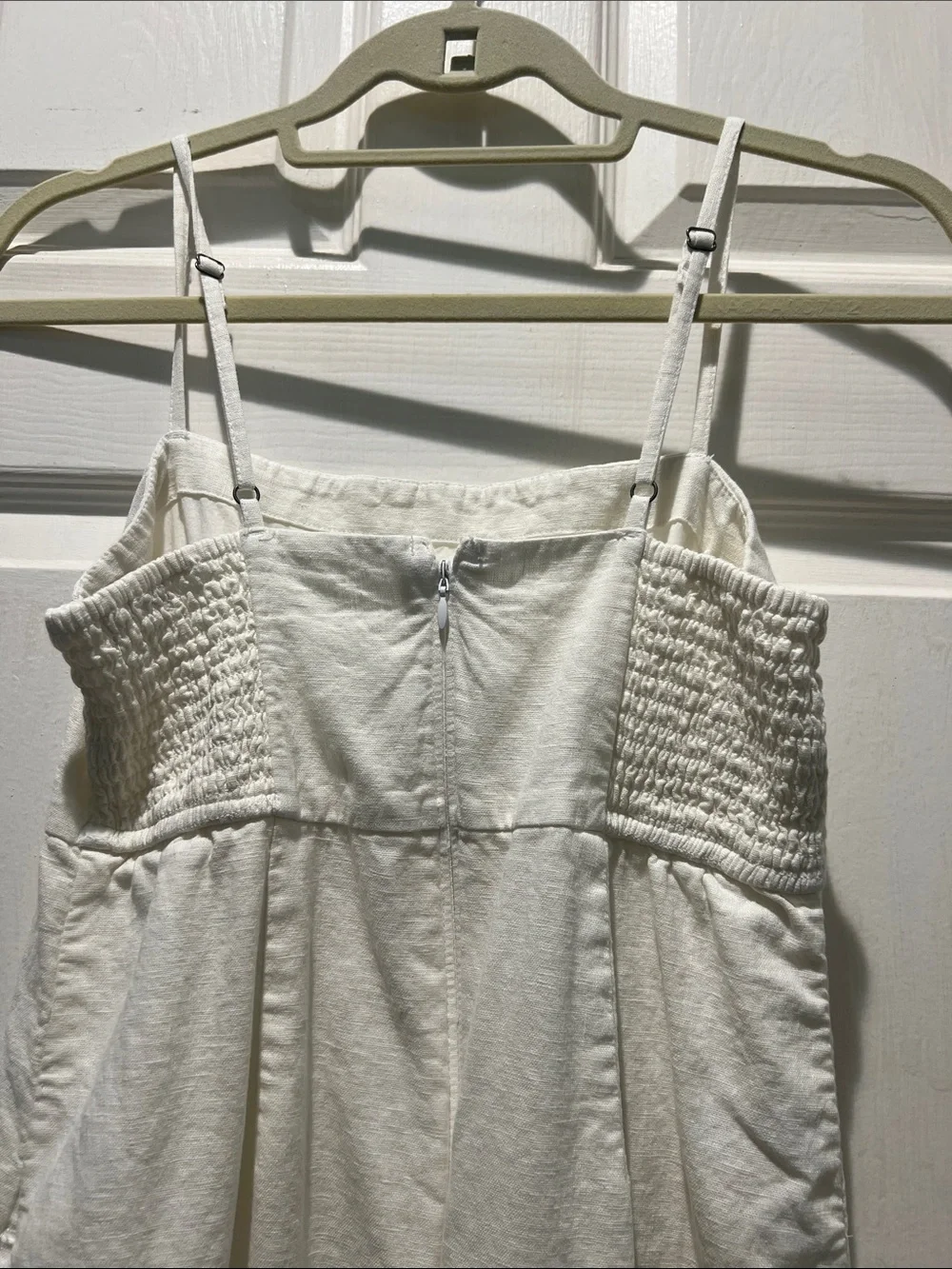 Abercrombie & Fitch White Spaghetti-Strap Maxi Dress